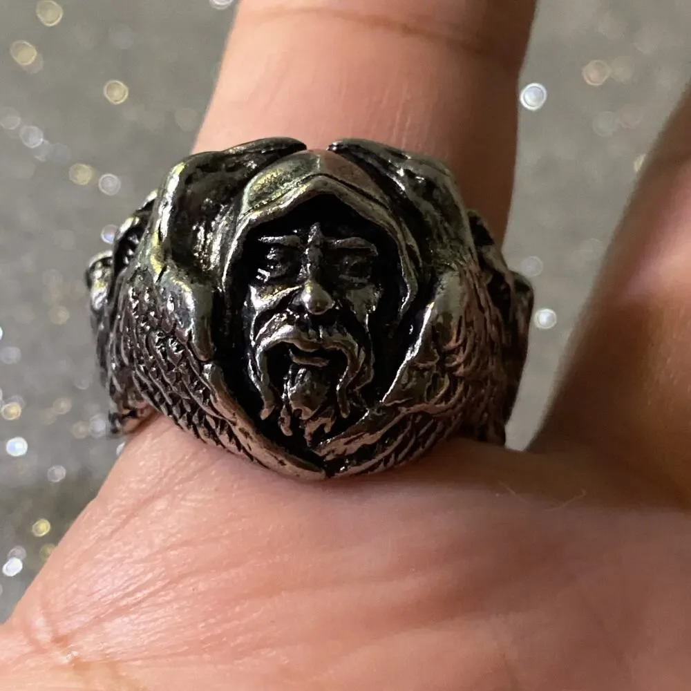 Mens Stainless Steel Viking Wolf Head Ring For Men Size 14 - Picture 4 of 4